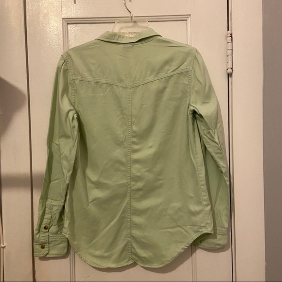 Sparkle & Fade - SeaFoam Green Studded Button Down - Picture 3 of 5